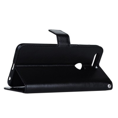 Huawei Honor 8 atvēramais ādas melns maciņš, grāmata (maks) | Vacins.lv