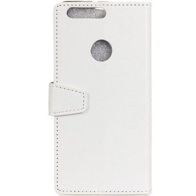 Huawei Honor 8 atverčiamas baltas odinis dėklas, knygutė - piniginė / Priedai.lt