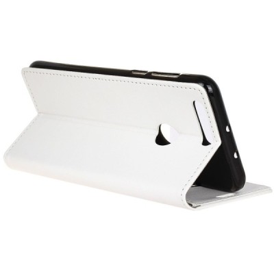 Huawei Honor 8 atverčiamas baltas odinis dėklas, knygutė - piniginė / Priedai.lt