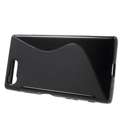 Sony Xperia X Compact (F5321) cieta silikona (TPU) melns apvalks / vacins.lv