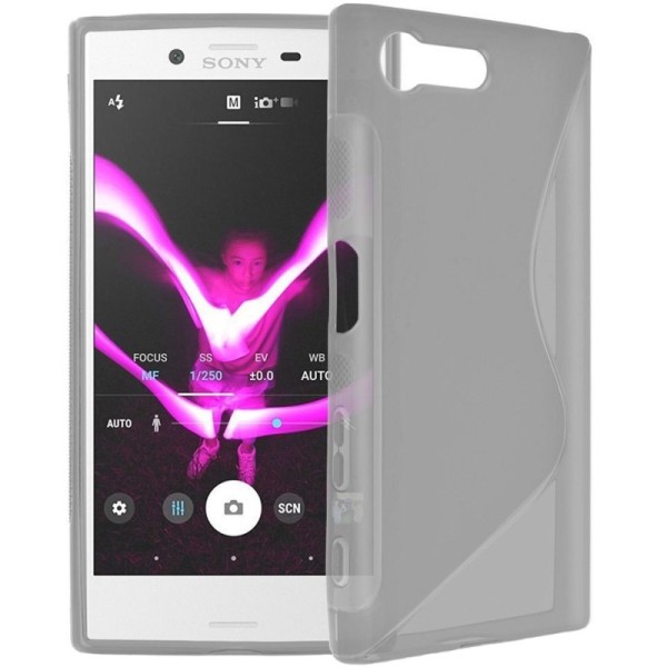 Cieta silikona (TPU) apvalks - dzidrs, pelēks (Xperia X Compact)
