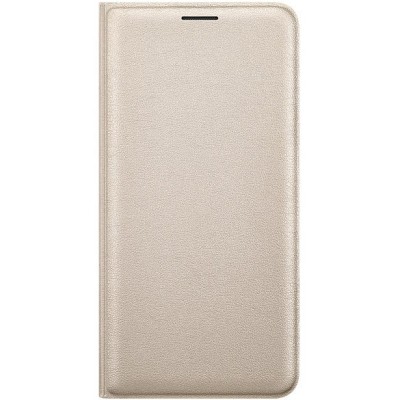 Samsung Galaxy J5 2016 (J510) oficiāls Flip Wallet Cover atvērams zelta ādas maciņš (maks) / Vacins.lv