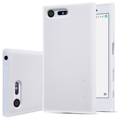 Sony Xperia X Compact (F5321) Nillkin Frosted Shield balts plastmasas apvalks + ekrāna aizsargplēve / Vacins.lv