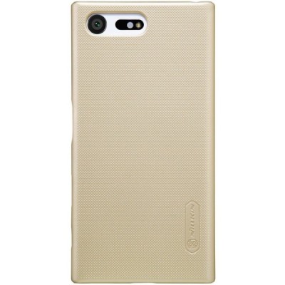 Sony Xperia X Compact (F5321) Nillkin Frosted Shield zelta plastmasas apvalks + ekrāna aizsargplēve / Vacins.lv