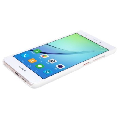 Huawei Nova Nillkin Frosted Shield baltas plastikinis dėklas + apsauginė ekrano plėvelė / Priedai.lt