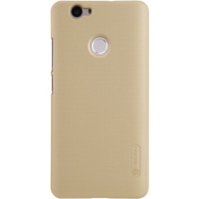 Huawei Nova Nillkin Frosted Shield auksinis plastikinis dėklas + apsauginė ekrano plėvelė / Priedai.lt