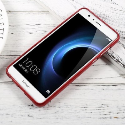 Honor 8 (Huawei Honor 8) Mercury sarkans cieta silikona (TPU) apvalks / vacins.lv