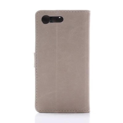 Sony Xperia X Compact (F5321) atvēramais ādas smilšains retro maciņš (maks) / Vacins.lv