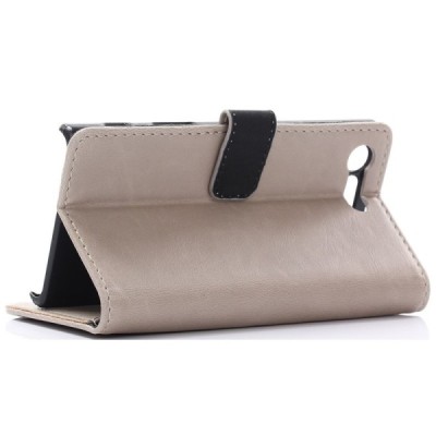 Sony Xperia X Compact (F5321) atvēramais ādas smilšains retro maciņš (maks) / Vacins.lv