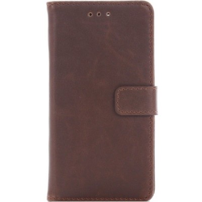 Sony Xperia X Compact (F5321) atvēramais ādas tumši brūns retro maciņš (maks) / Vacins.lv