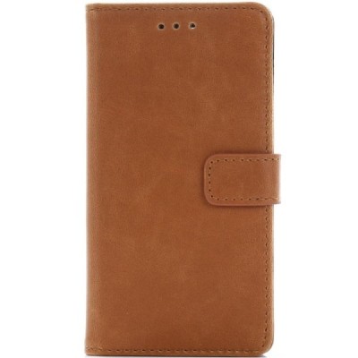 Sony Xperia X Compact (F5321) atvēramais ādas gaiši brūns retro maciņš (maks) / Vacins.lv