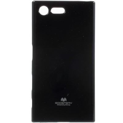 Sony Xperia X Compact (F5321) Mercury melns cieta silikona (TPU) futrālis / Vacins.lv