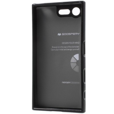 Sony Xperia X Compact (F5321) Mercury melns cieta silikona (TPU) futrālis / Vacins.lv