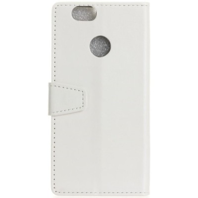 Huawei Nova atverčiamas baltas odinis dėklas, knygutė - piniginė / Priedai.lt