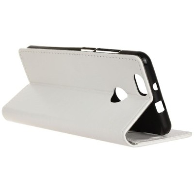 Huawei Nova atverčiamas baltas odinis dėklas, knygutė - piniginė / Priedai.lt