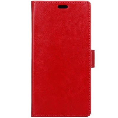 Huawei Nova atverčiamas raudonas odinis dėklas, knygutė - piniginė / Priedai.lt