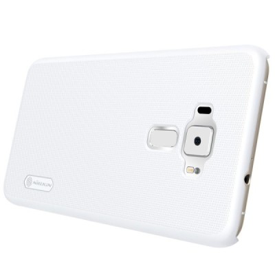 Asus Zenfone 3 5.5 (ZE552KL) Nillkin Frosted Shield balts plastmasas apvalks + ekrāna aizsargplēve / Vacins.lv