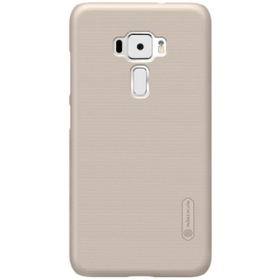 Asus Zenfone 3 5.2 (ZE520KL) Nillkin Frosted Shield auksinis plastikinis dėklas + apsauginė ekrano plėvelė / Priedai.lt