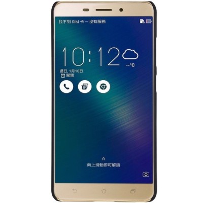 Asus Zenfone 3 Laser (ZC551KL) Nillkin Frosted Shield juodas plastikinis dėklas + apsauginė ekrano plėvelė / Priedai.lt