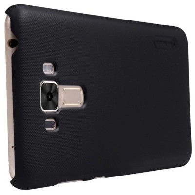 Asus Zenfone 3 Laser (ZC551KL) Nillkin Frosted Shield juodas plastikinis dėklas + apsauginė ekrano plėvelė / Priedai.lt
