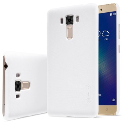 Asus Zenfone 3 Laser (ZC551KL) Nillkin Frosted Shield baltas plastikinis dėklas + apsauginė ekrano plėvelė / Priedai.lt