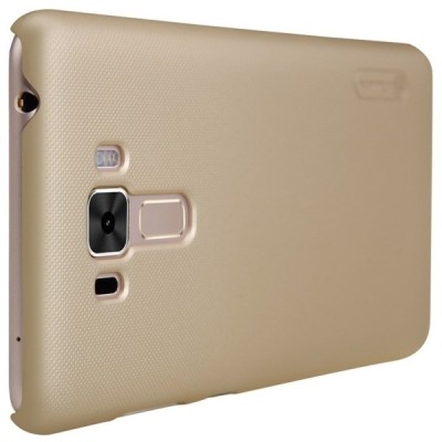 Asus Zenfone 3 Laser (ZC551KL) Nillkin Frosted Shield auksinis plastikinis dėklas + apsauginė ekrano plėvelė / Priedai.lt