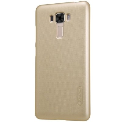 Asus Zenfone 3 Laser (ZC551KL) Nillkin Frosted Shield auksinis plastikinis dėklas + apsauginė ekrano plėvelė / Priedai.lt