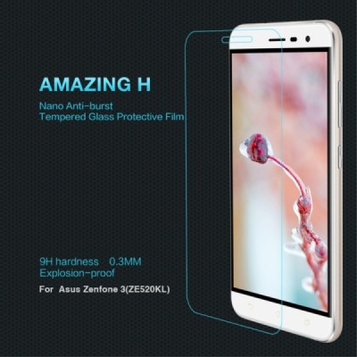 Asus Zenfone 3 5.2 (ZE520KL) Nillkin 9H Tempered Glass ekrāna aizsargstikls / Vacins.lv