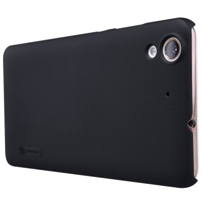 Nillkin Frosted Shield Huawei Y6 II 2 juodas plastikinis dėklas + apsauginė ekrano plėvelė / Priedai.lt