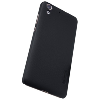 Nillkin Frosted Shield Huawei Y6 II 2 juodas plastikinis dėklas + apsauginė ekrano plėvelė / Priedai.lt