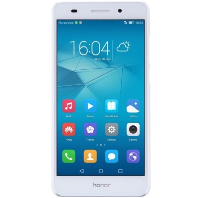 Nillkin Frosted Shield Huawei Y6 II 2 baltas plastikinis dėklas + apsauginė ekrano plėvelė / Priedai.lt