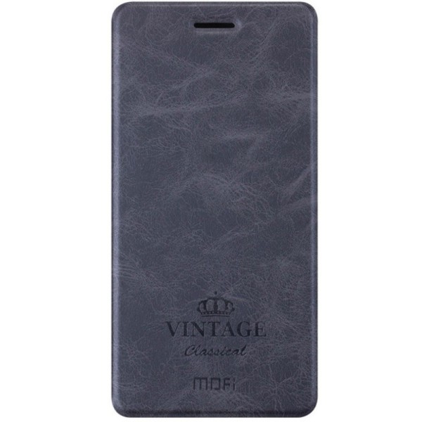 „Mofi“ Vintage atvērams maciņš - melns (Zenfone 3 5.5)