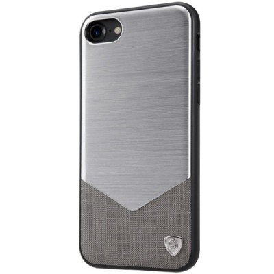 Apple iPhone 7 (iPhone 8) Nillkin Lensen prabangus sidabrinis dėklas (dėkliukas) / Priedai.lt