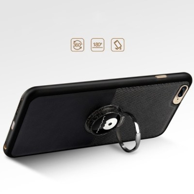 Apple iPhone 7 (iPhone 8) WUW Kickstand melns plastmasas apvalks / vacins.lv