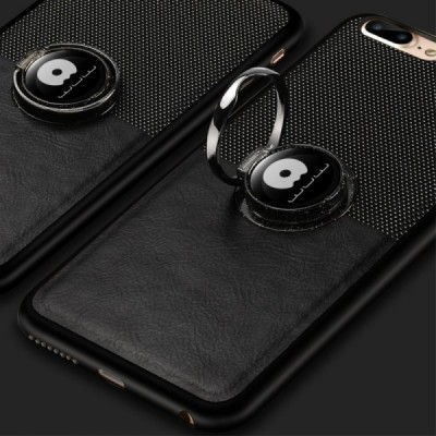 Apple iPhone 7 (iPhone 8) WUW Kickstand melns plastmasas apvalks / vacins.lv