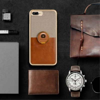 Apple iPhone 7 (iPhone 8) WUW Kickstand brūns plastmasas apvalks / Vacins.lv