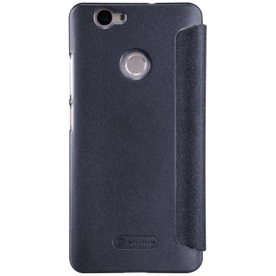 Huawei Nova pilkas odinis atverčiamas Nillkin Sparkle dėklas / Priedai.lt