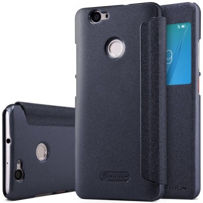 Huawei Nova pilkas odinis atverčiamas Nillkin Sparkle dėklas / Priedai.lt