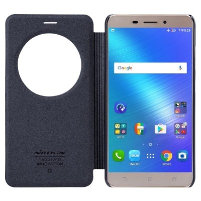 Asus Zenfone 3 Laser (ZC551KL) pilkas odinis atverčiamas Nillkin Sparkle dėklas / Priedai.lt
