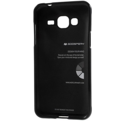 Samsung Galaxy J3 2016 (J310) Mercury melns cieta silikona (TPU) futrālis / Vacins.lv