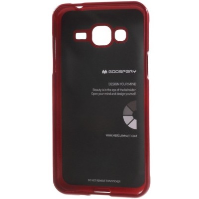 Samsung Galaxy J3 2016 (J310) Mercury sarkans cieta silikona (TPU) futrālis / Vacins.lv