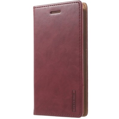 Mercury Blue Moon Samsung Galaxy J3 2016 (J310) atvērams bordo ādas maciņš / Vacins.lv