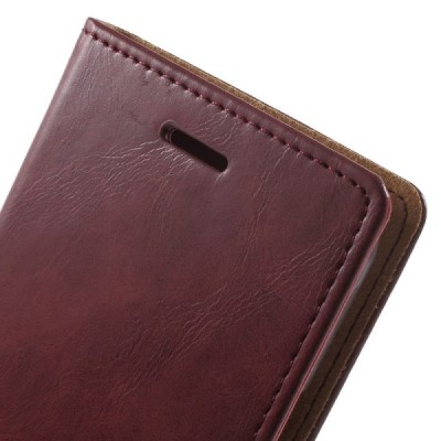 Mercury Blue Moon Samsung Galaxy J3 2016 (J310) atvērams bordo ādas maciņš / Vacins.lv