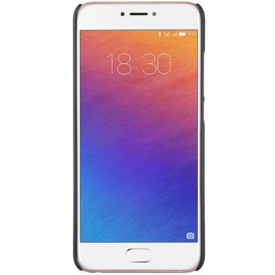 Meizu Pro 6 Nillkin Frosted Shield melns plastmasas apvalks + ekrāna aizsargplēve / Vacins.lv