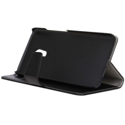 Meizu Pro 6 atvēramais ādas melns maciņš (maks) / Vacins.lv