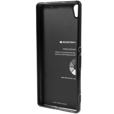 Sony Xperia XA Ultra (F3212, F3216) juodas Mercury kieto silikono (TPU) dėklas / Priedai.lt