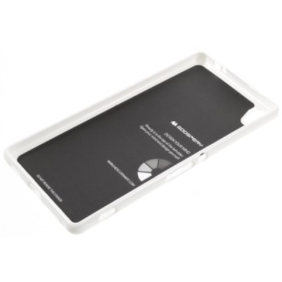 Sony Xperia XA Ultra (F3212, F3216) baltas Mercury kieto silikono (TPU) dėklas / Priedai.lt