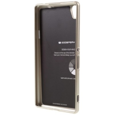 Sony Xperia XA Ultra (F3212, F3216) auksinis Mercury kieto silikono (TPU) dėklas / Priedai.lt