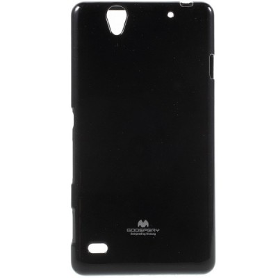 Sony Xperia C4 (E5303, E5306, E5353) juodas Mercury kieto silikono (TPU) dėklas / Priedai.lt