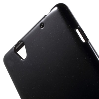 Sony Xperia C4 (E5303, E5306, E5353) juodas Mercury kieto silikono (TPU) dėklas / Priedai.lt